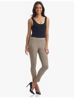 Rekucci Women's Ease into Comfort Slim Ankle Pant with Snaps - Size 14